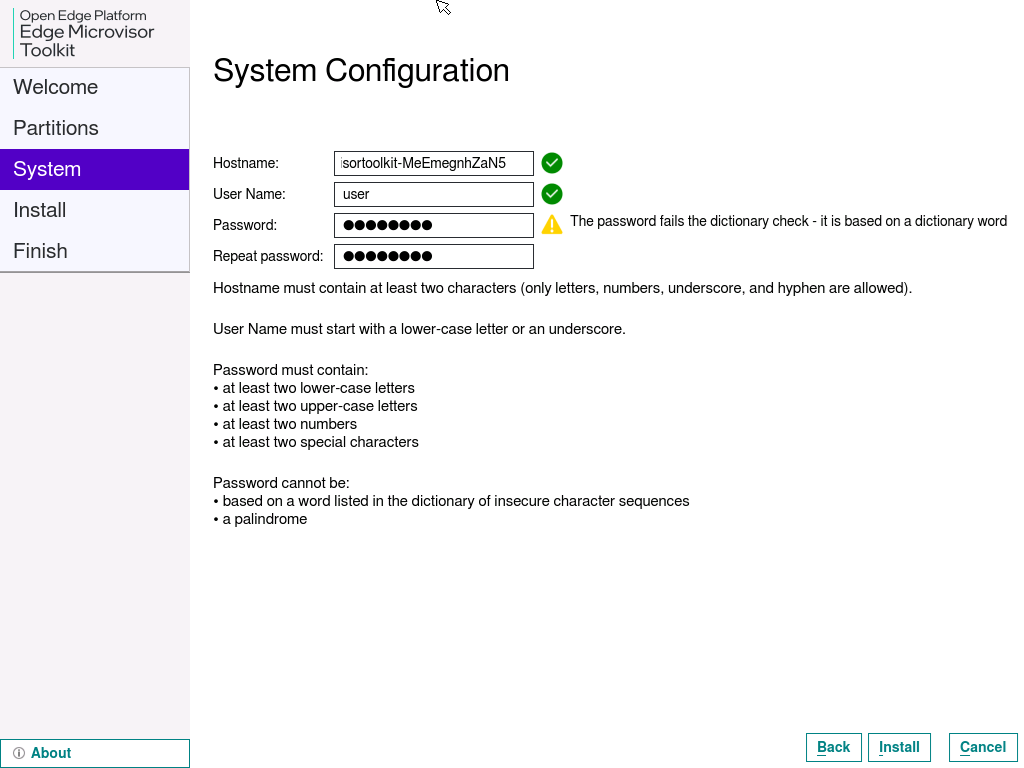 System config