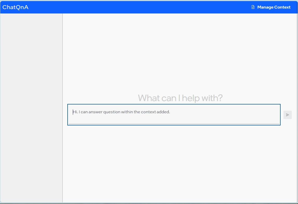 ChatQ&A web interface