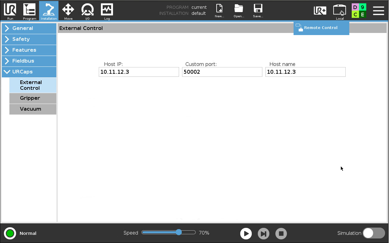 UR External Control