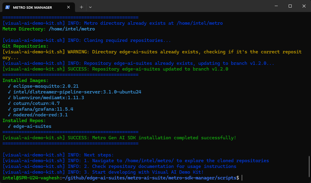 Visual AI Demo Kit Installation