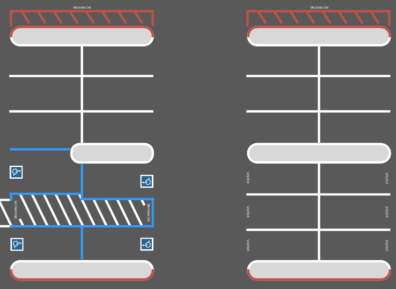 A sample parking lot floor plan