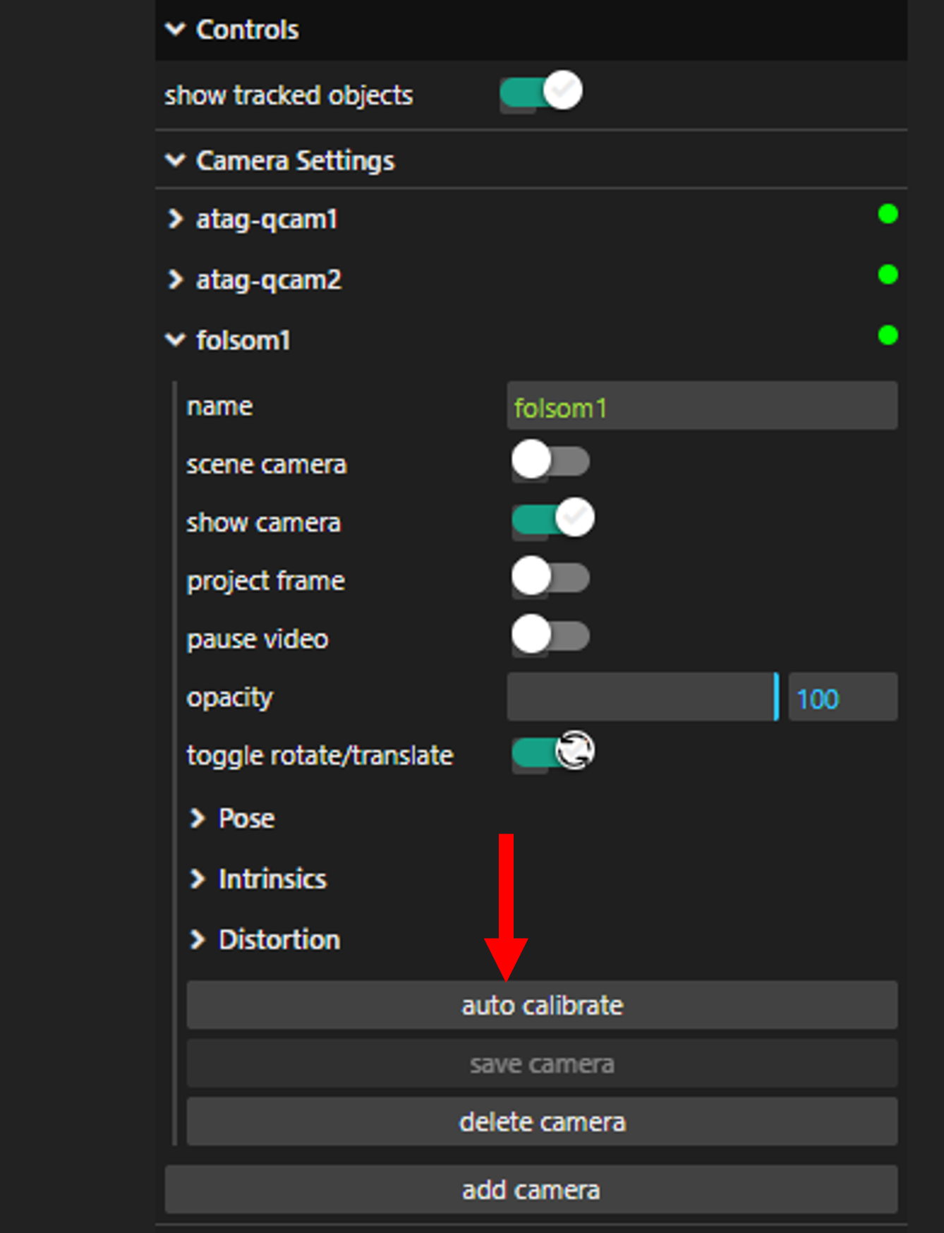 Auto Calibration Button 3D UI