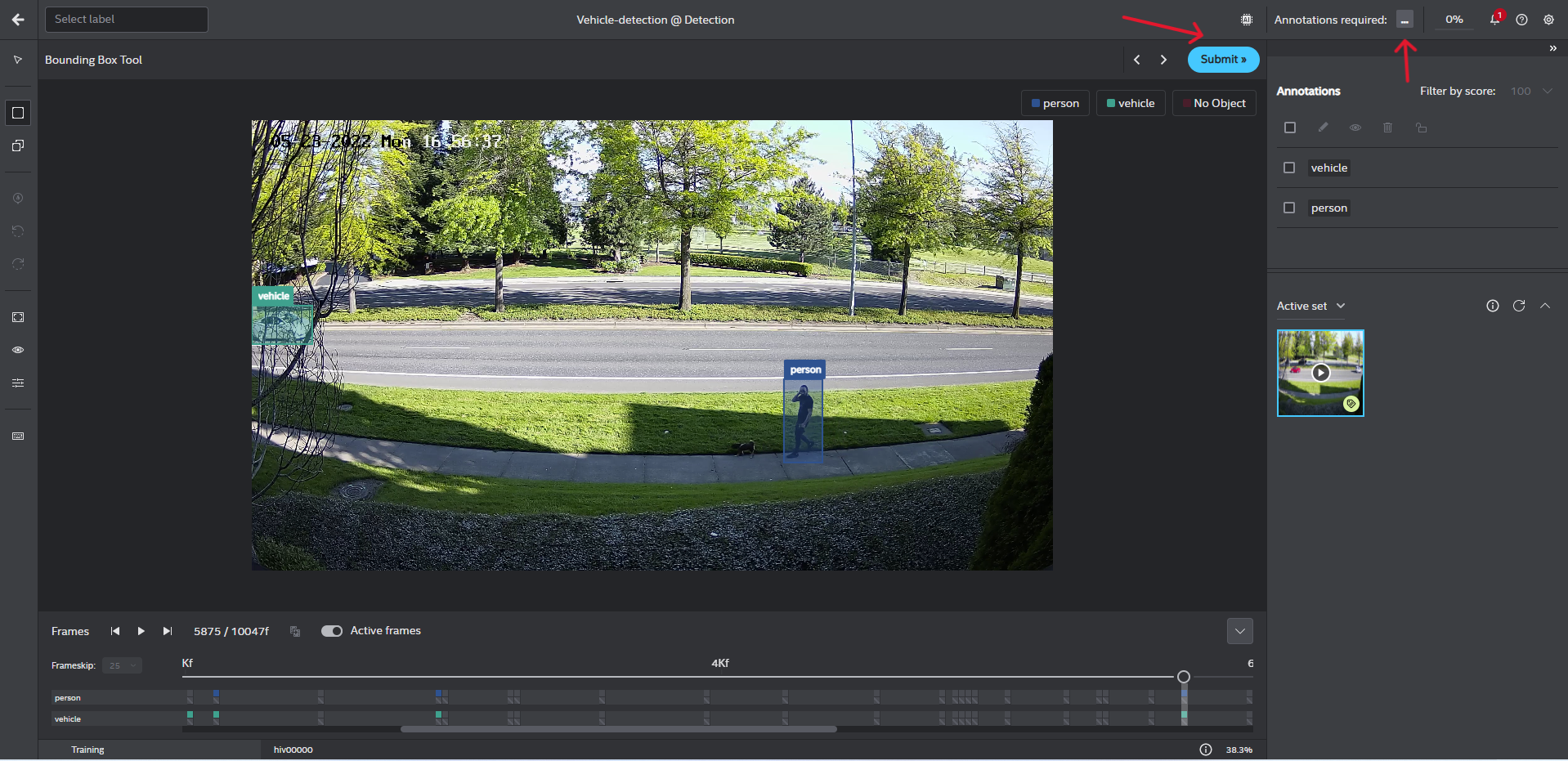 start model training