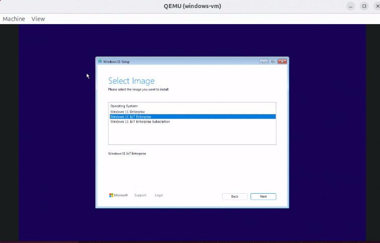 Select Windows Image