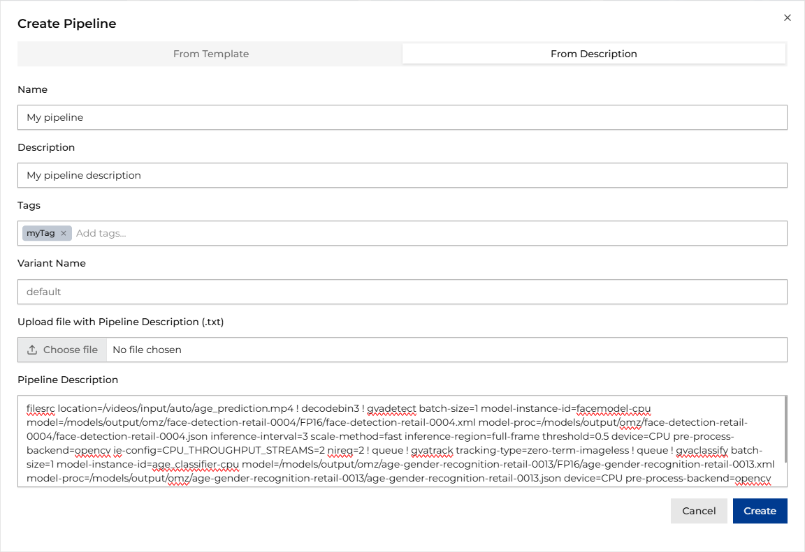 New Pipeline from GST Description