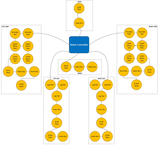 Humanoid Robot Network Topology