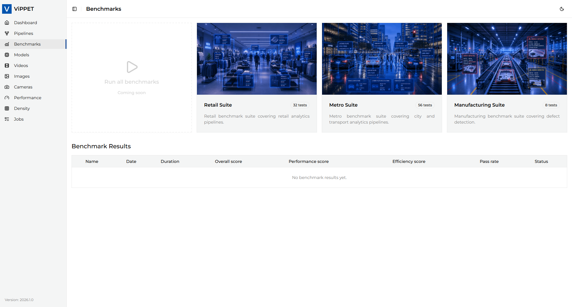 Benchmark list