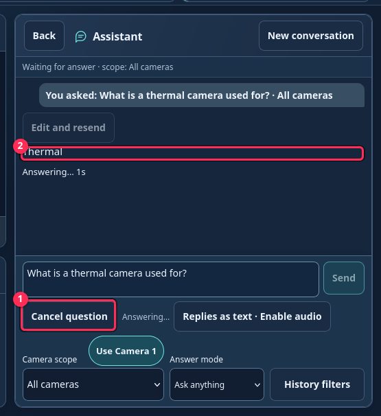 Answer running