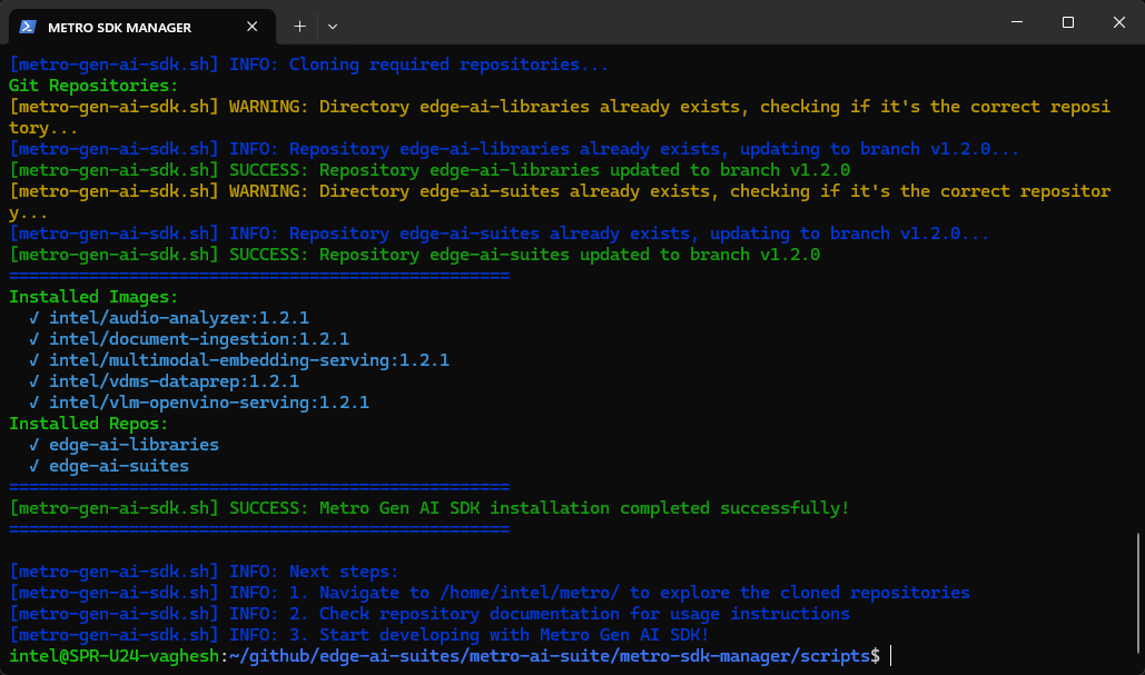 Metro Gen AI SDK Installation