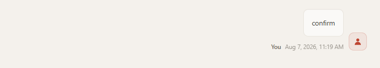 Confirming the displayed pipeline config