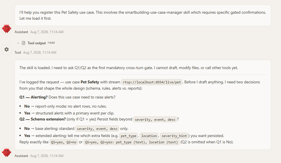 OpenClaw asks the Q1/Q2 gating questions
