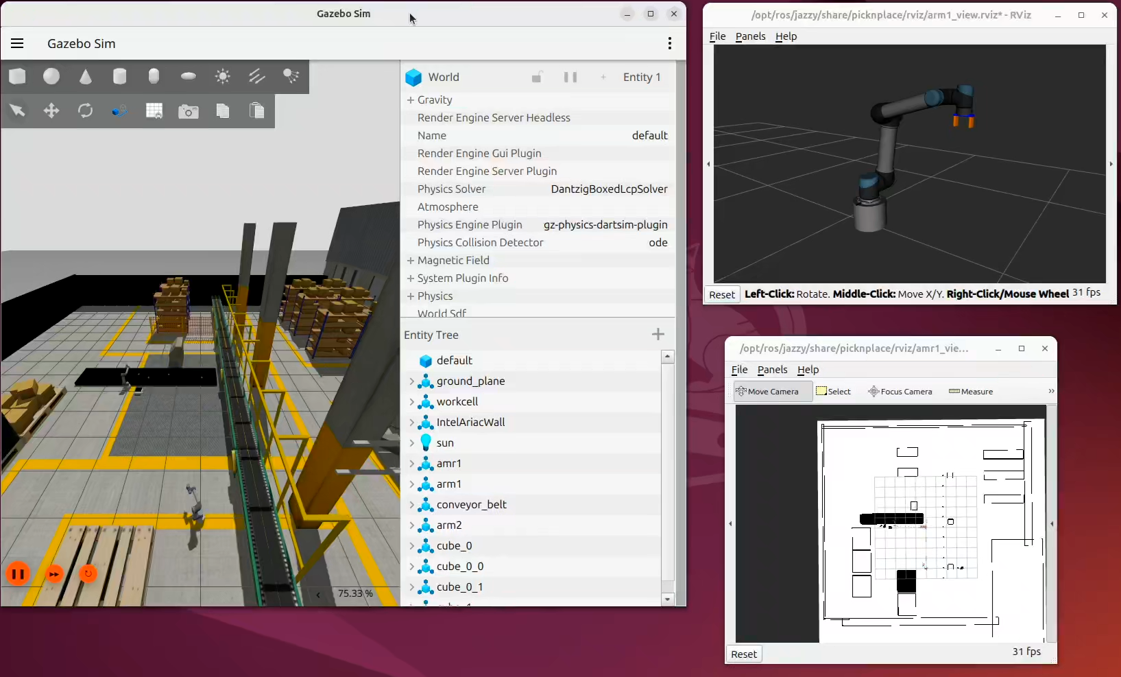 PicknPlace simulation