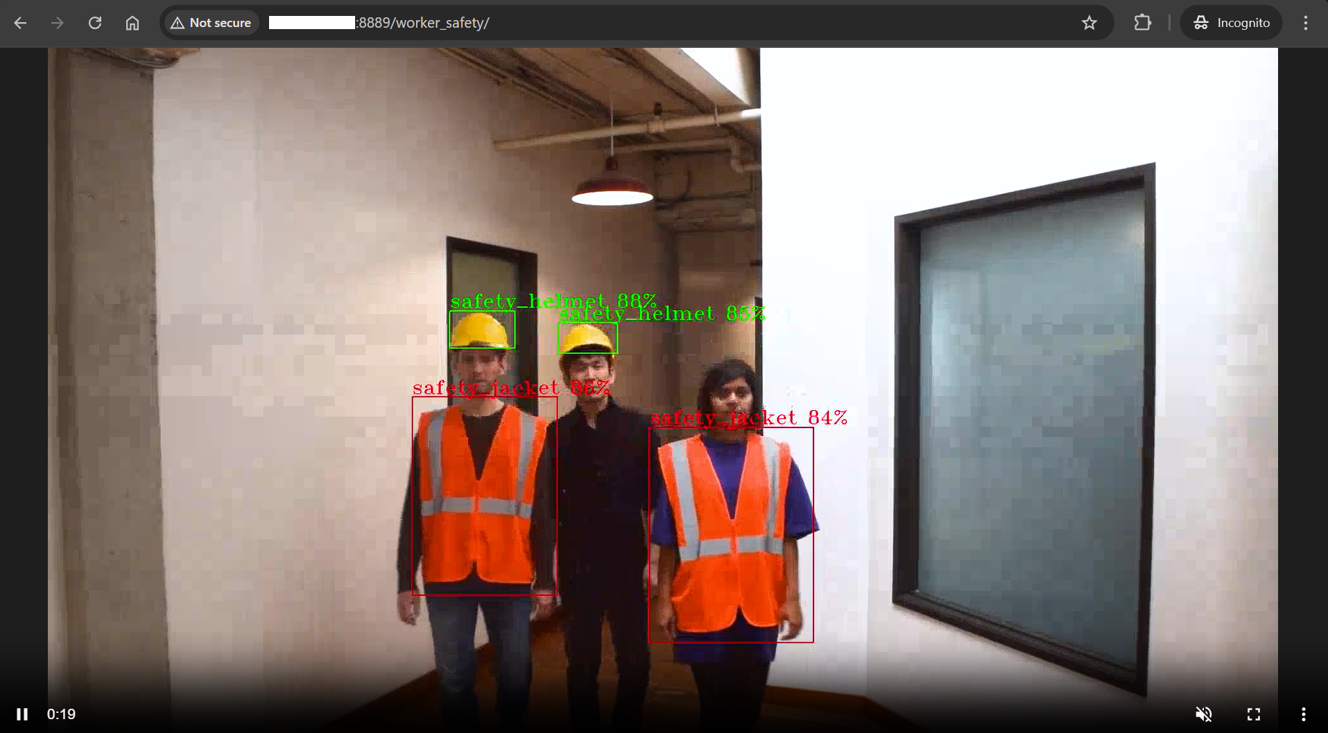 Example of a WebRTC streaming using default mediamtx-port 8889