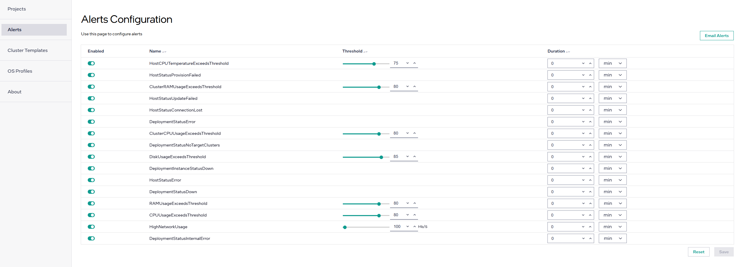 Configuring Alert Definitions