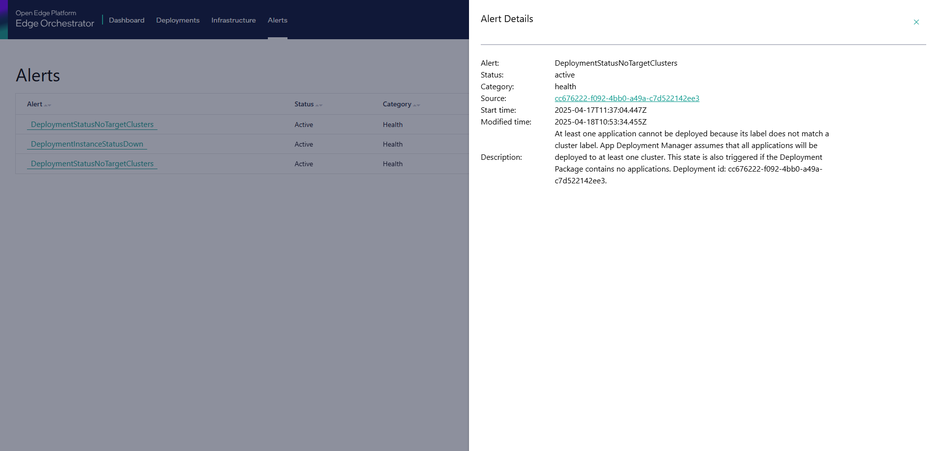 Viewing Generated Alerts