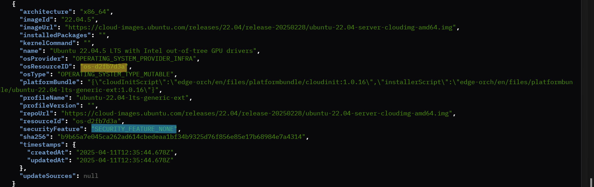 Security feature none OS resource