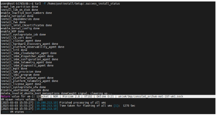 Ubuntu OS provisioning completed