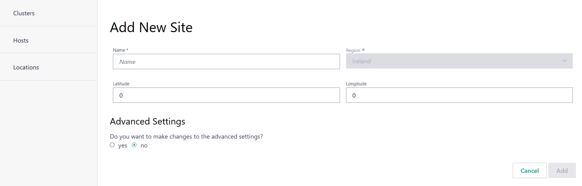 Image of "Add New Site"