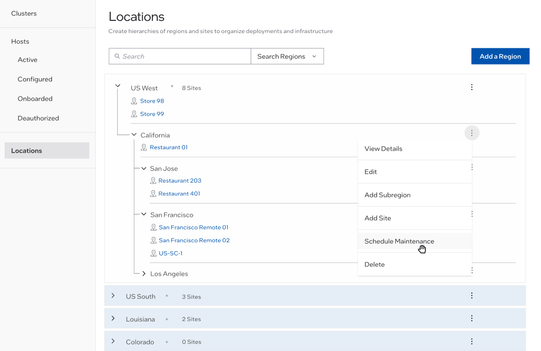 Schedule Maintenance