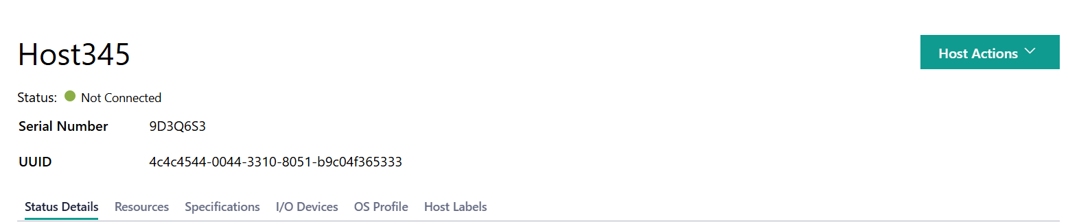 View Onboard Host Details