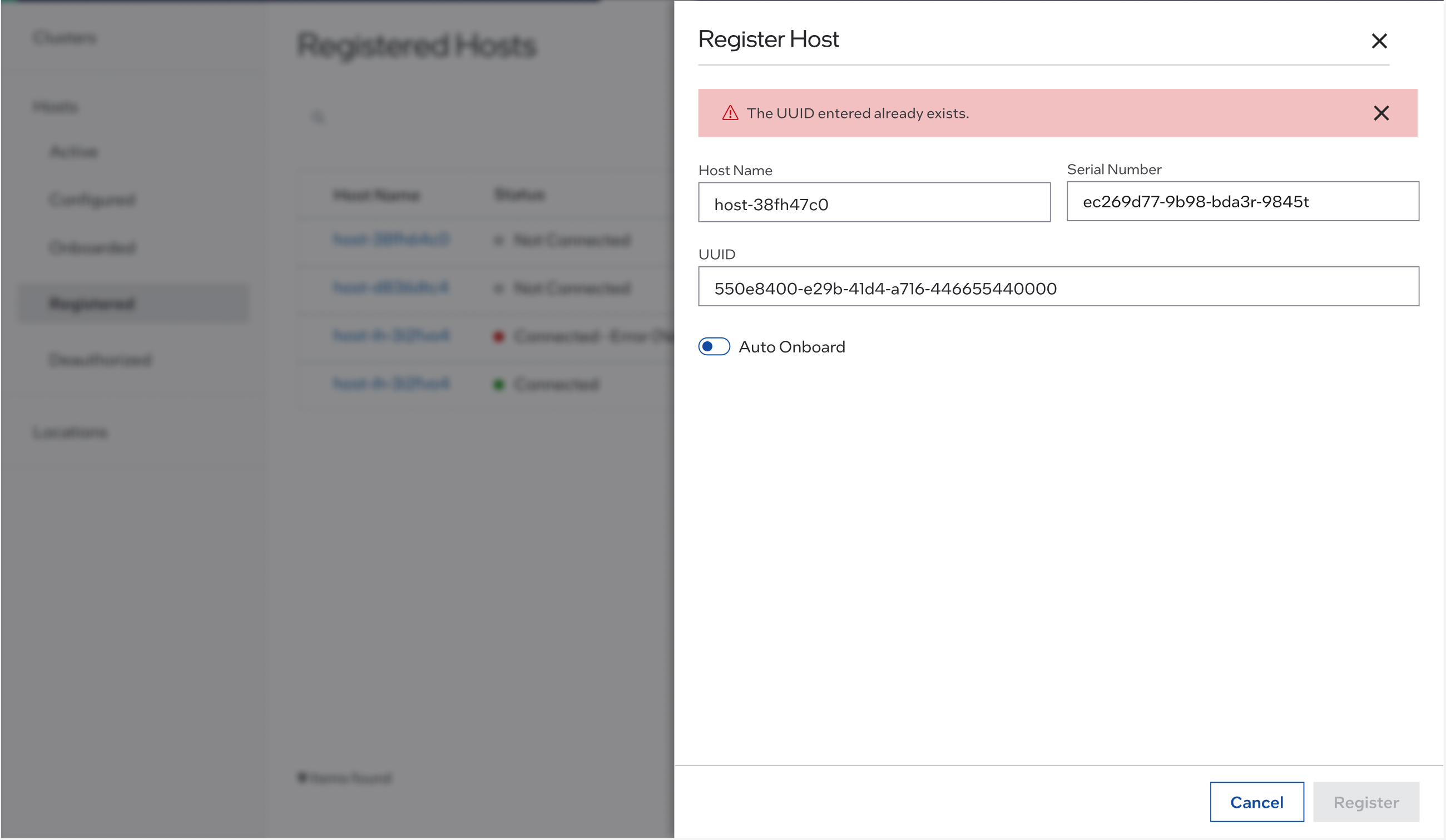 Register Host