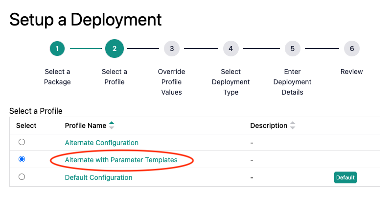 Choose Alternate-PT Deployment Profile while deploying