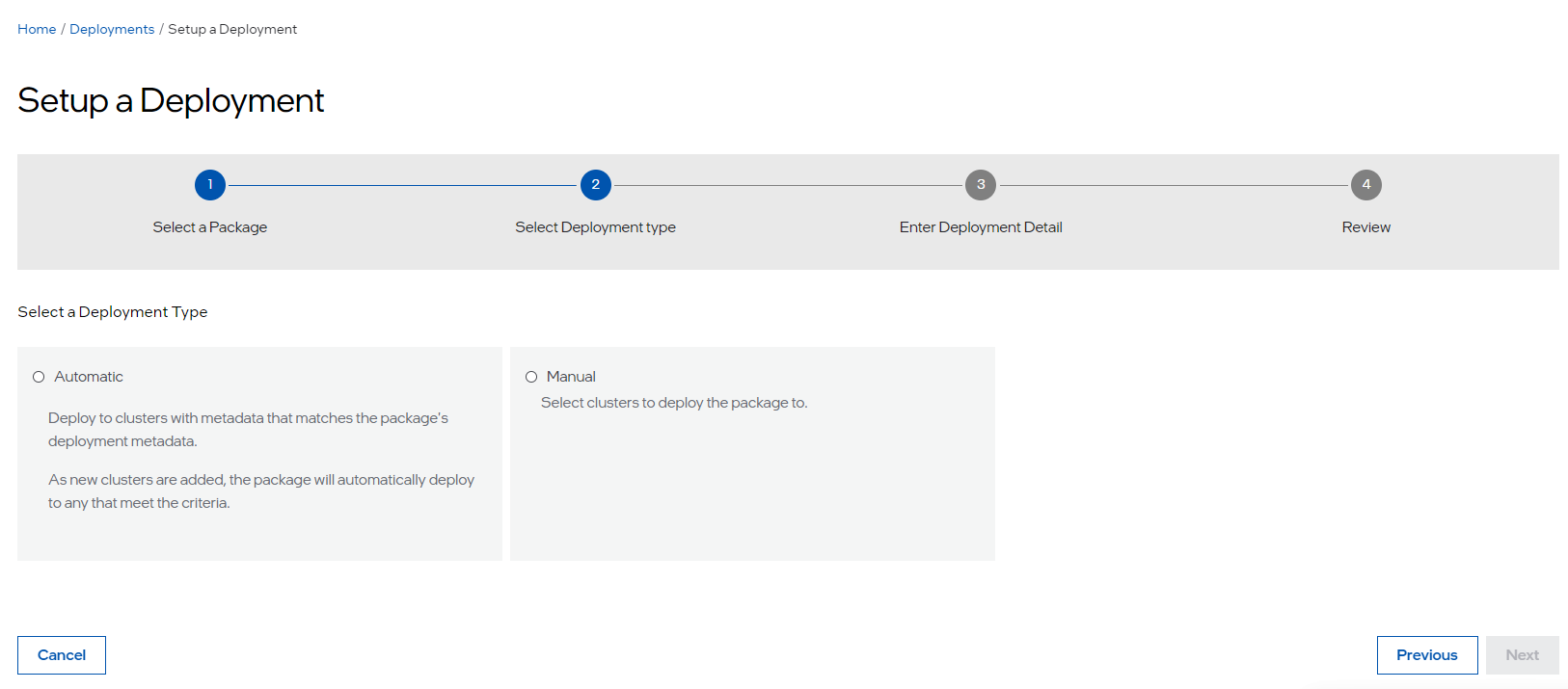 Automatic deployment