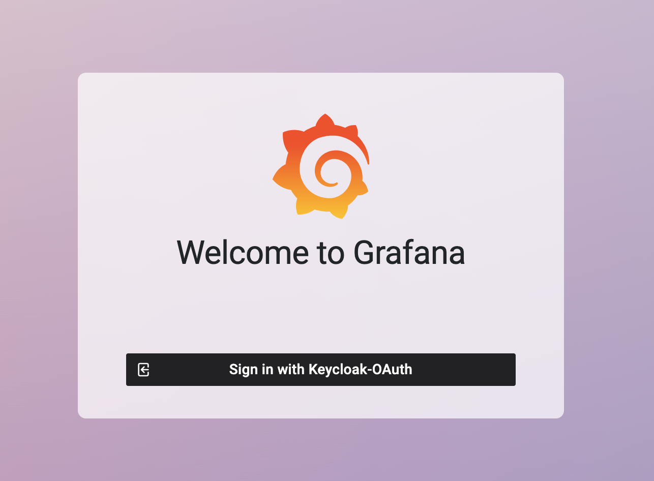 Grafana dashboard sign-in