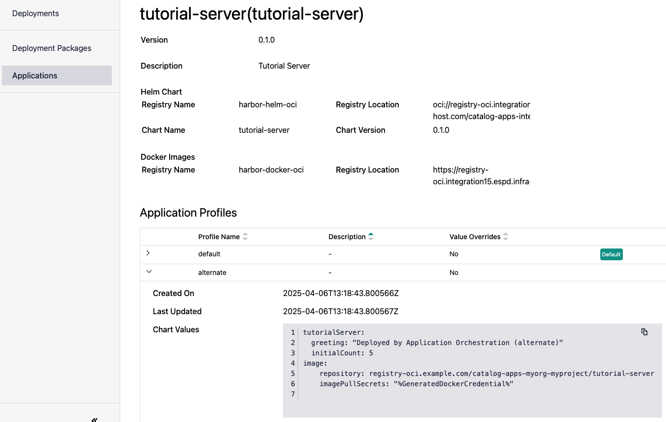 Application imported
