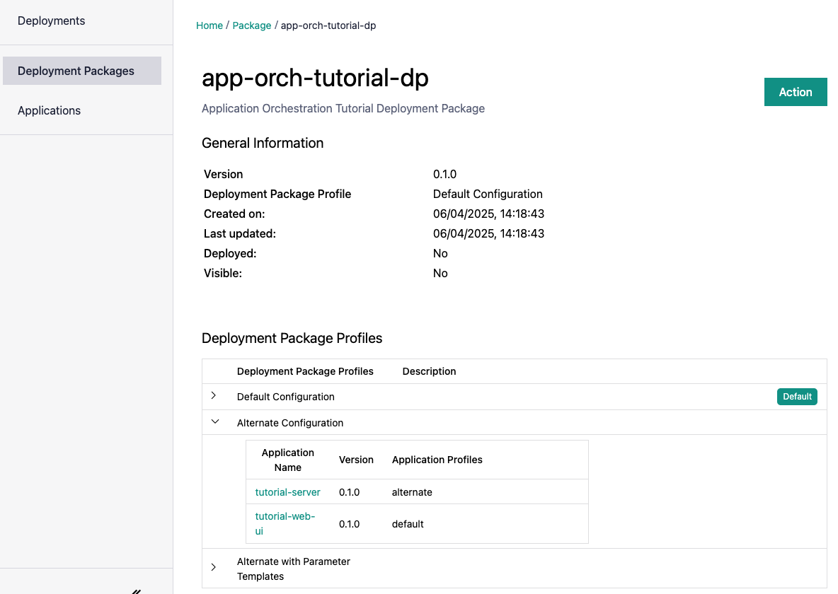 Deployment Package imported