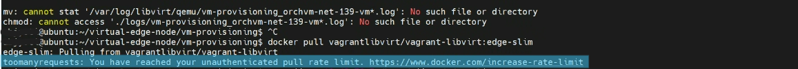 docker image pull request limit exceeded