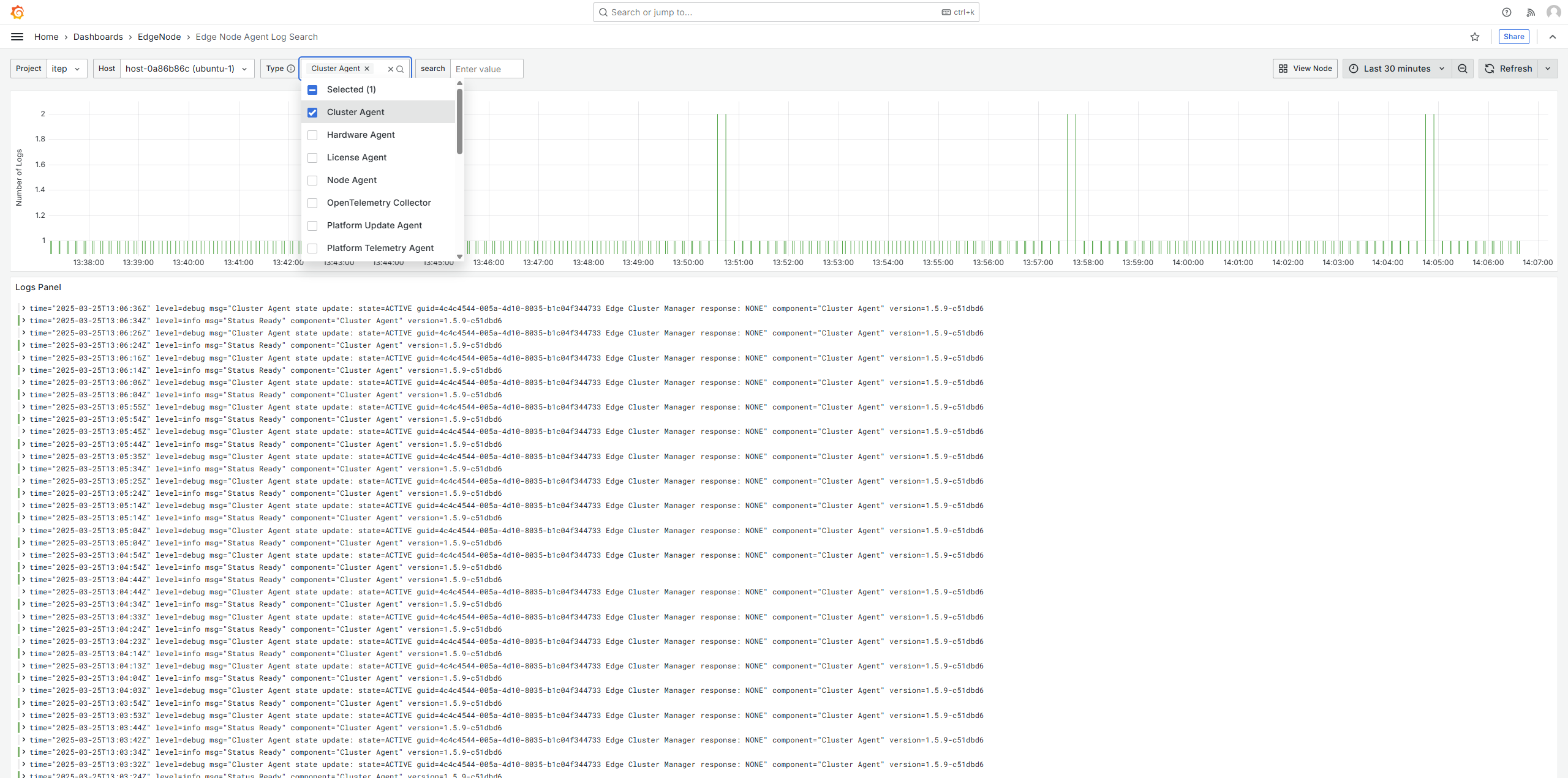 Edge Node Application Drilldown