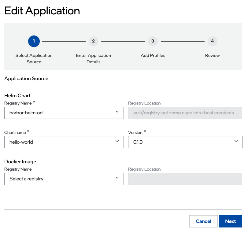 Edit application image