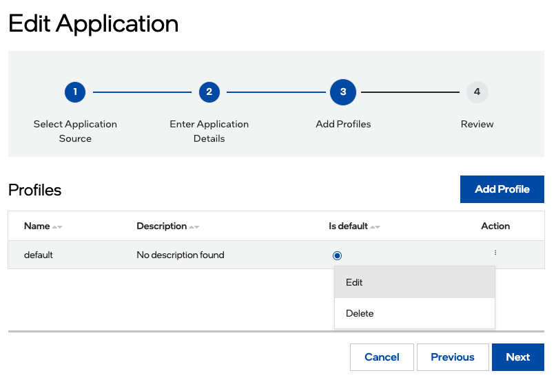Edit application image