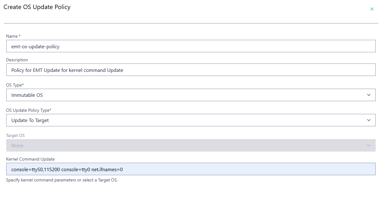OS Update Policy - OS update example per immutable OS - kernel command update