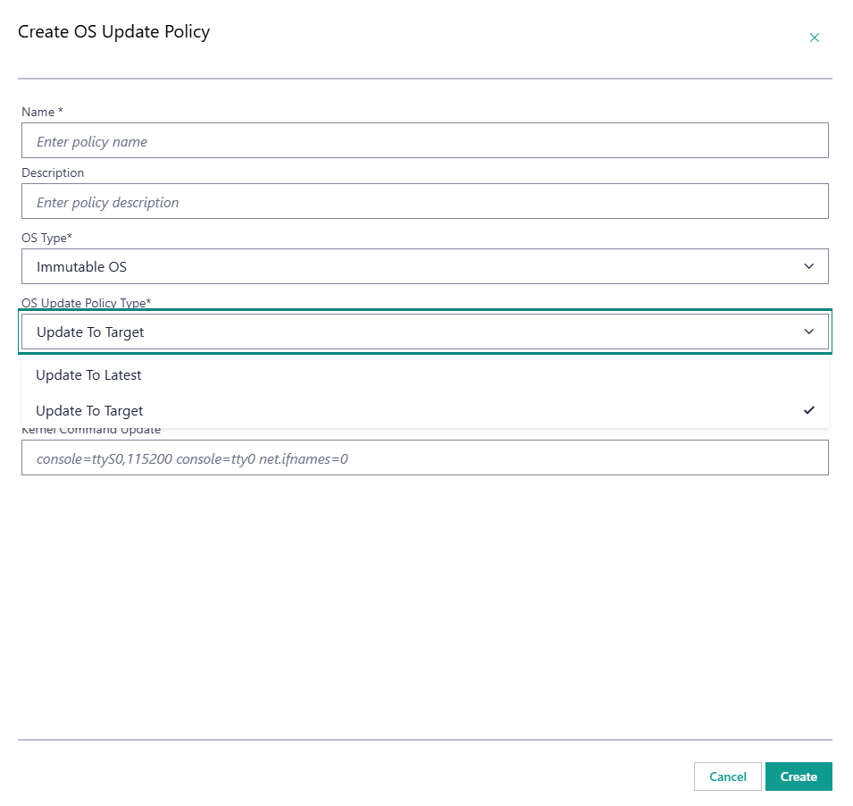 OS Update Policy - update types