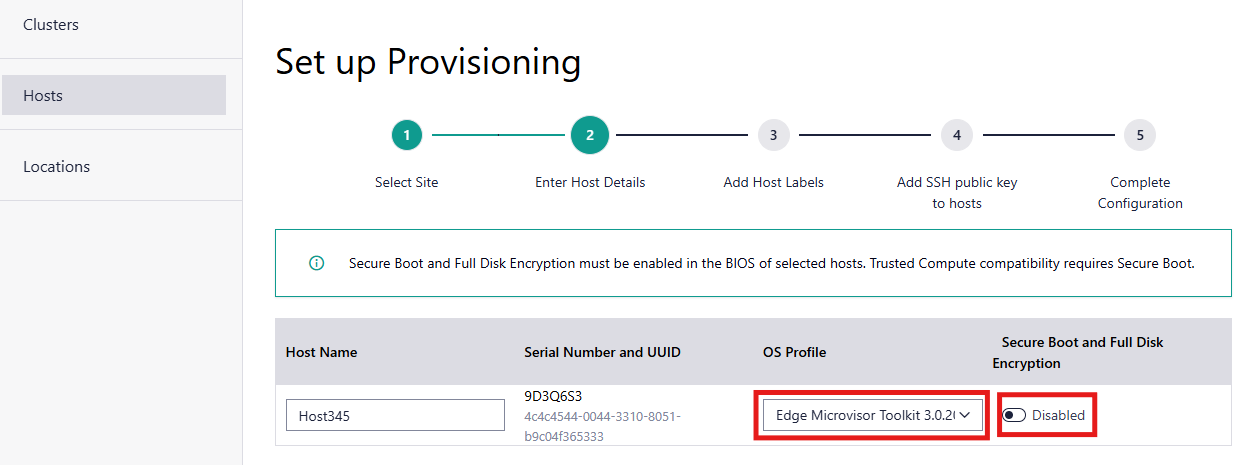 Host OS Profile
