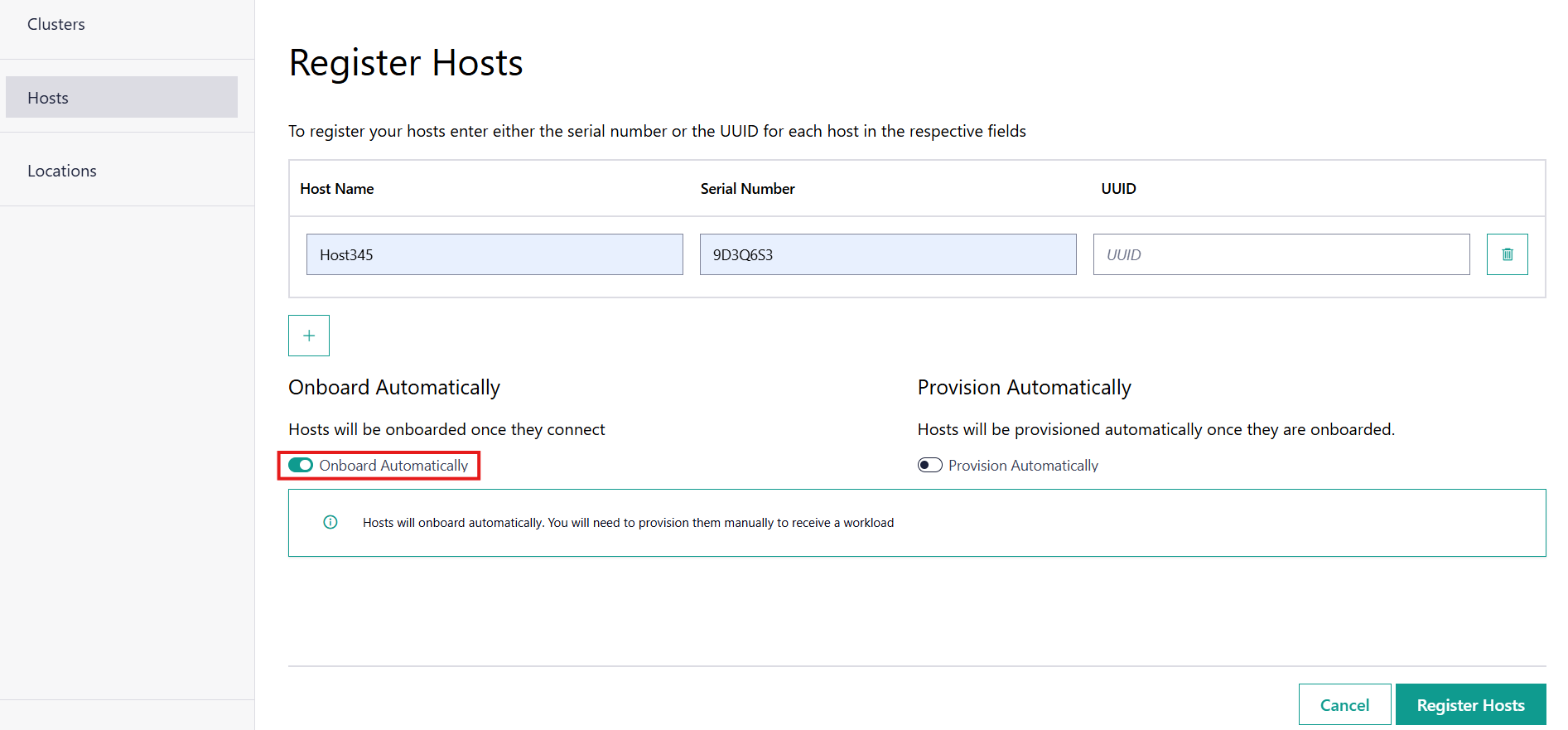 Register Host