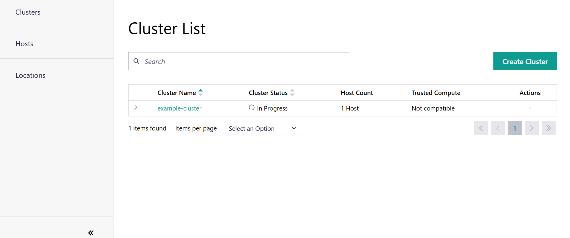 successful cluster list