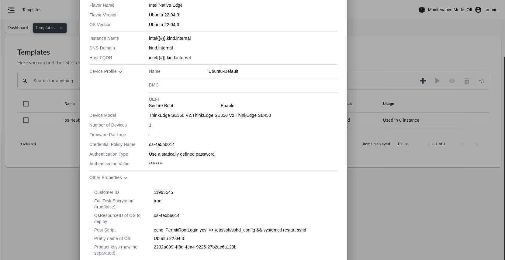 Create Instance template