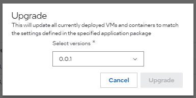 Upgrade Version Selection