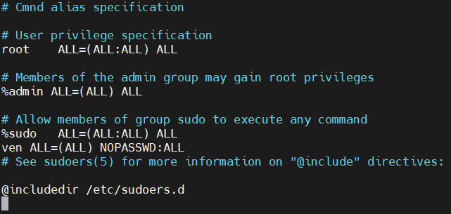 sudoer permission to user