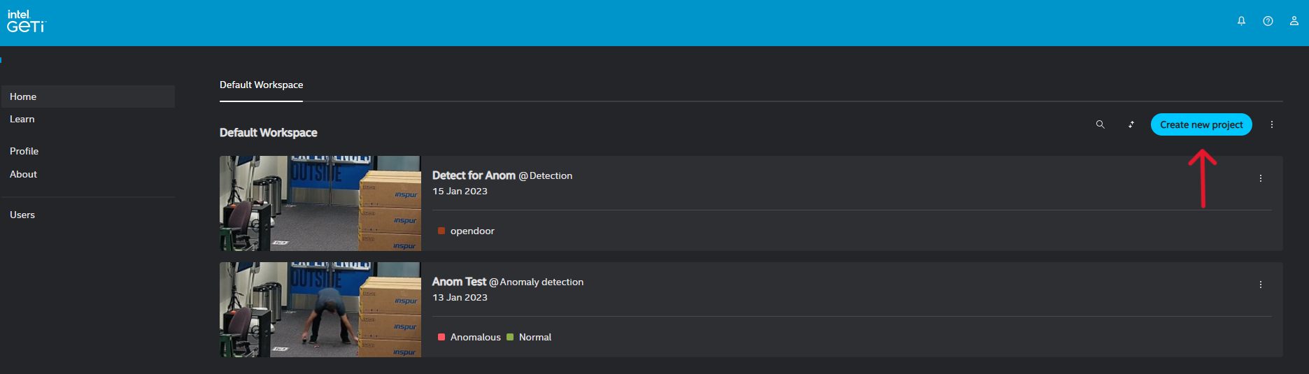 Home page